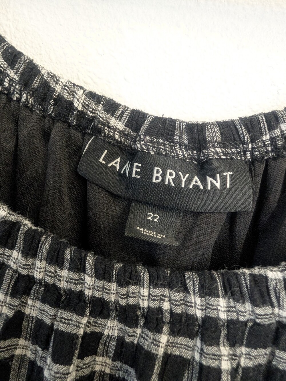 Lane Bryant Perfect Sleeve Tiered Midi Dress Black White Gingham Size 22 - Picture 8 of 10